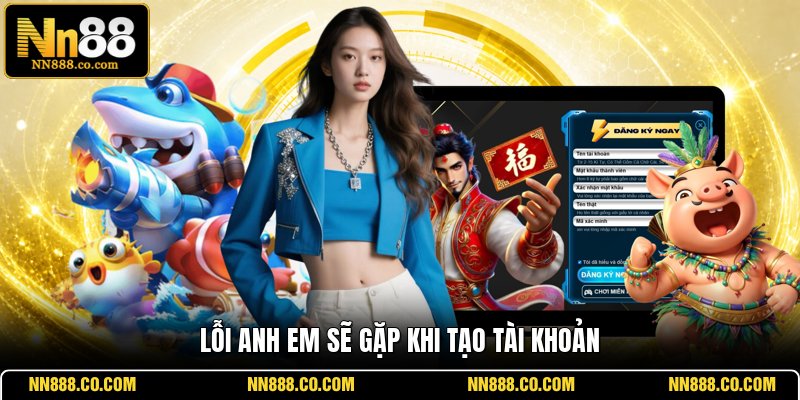 Lỗi anh em sẽ gặp khi tạo tài khoản
