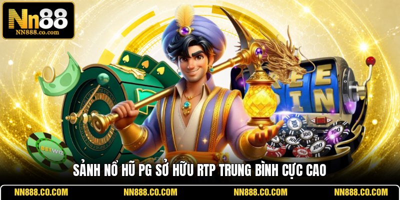 Sảnh nổ hũ PG sở hữu RTP trung bình cực cao